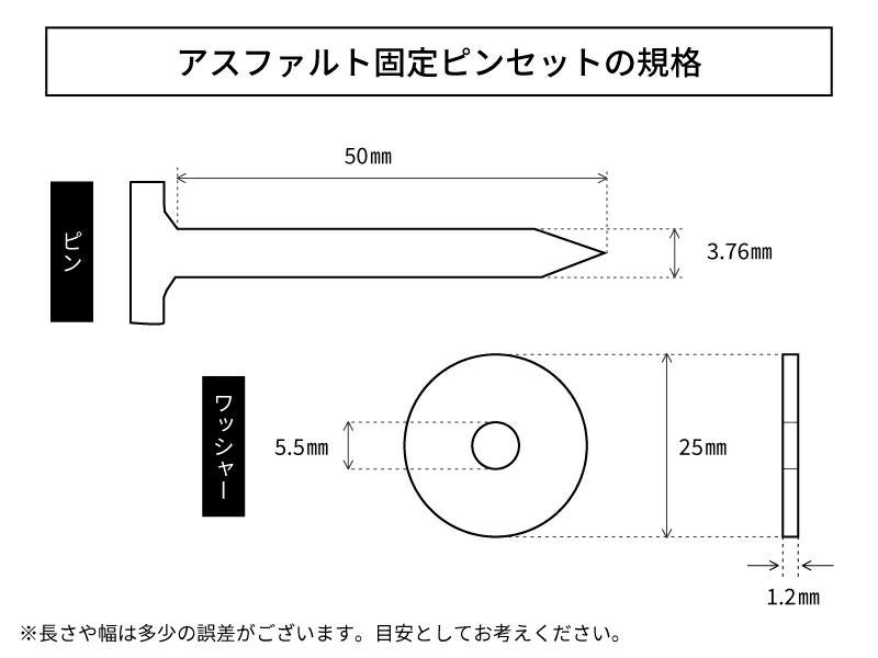 防草シート用 「アスファルト固定ピンセット」 (100セット入) | 防草
